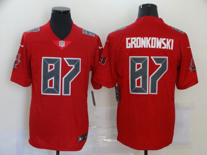 Men Tampa Bay Buccaneers 87 Gronkowski Red 2020 Vapor Untouchable Limited Playe Nike NFL Jerseys